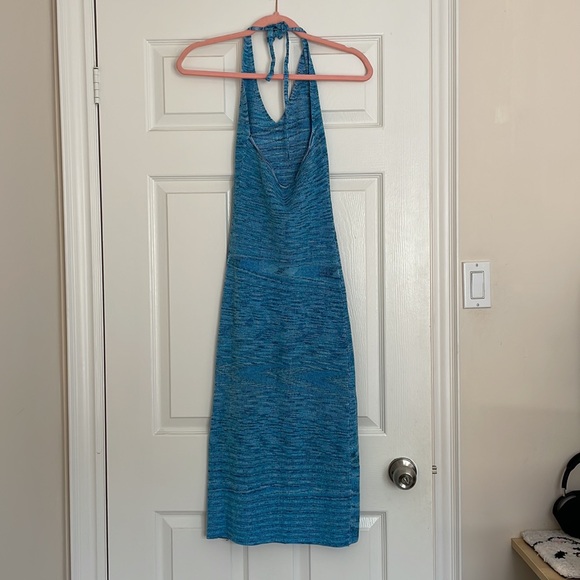 Rumored Blue Knit Halter Dress - Picture 3 of 3